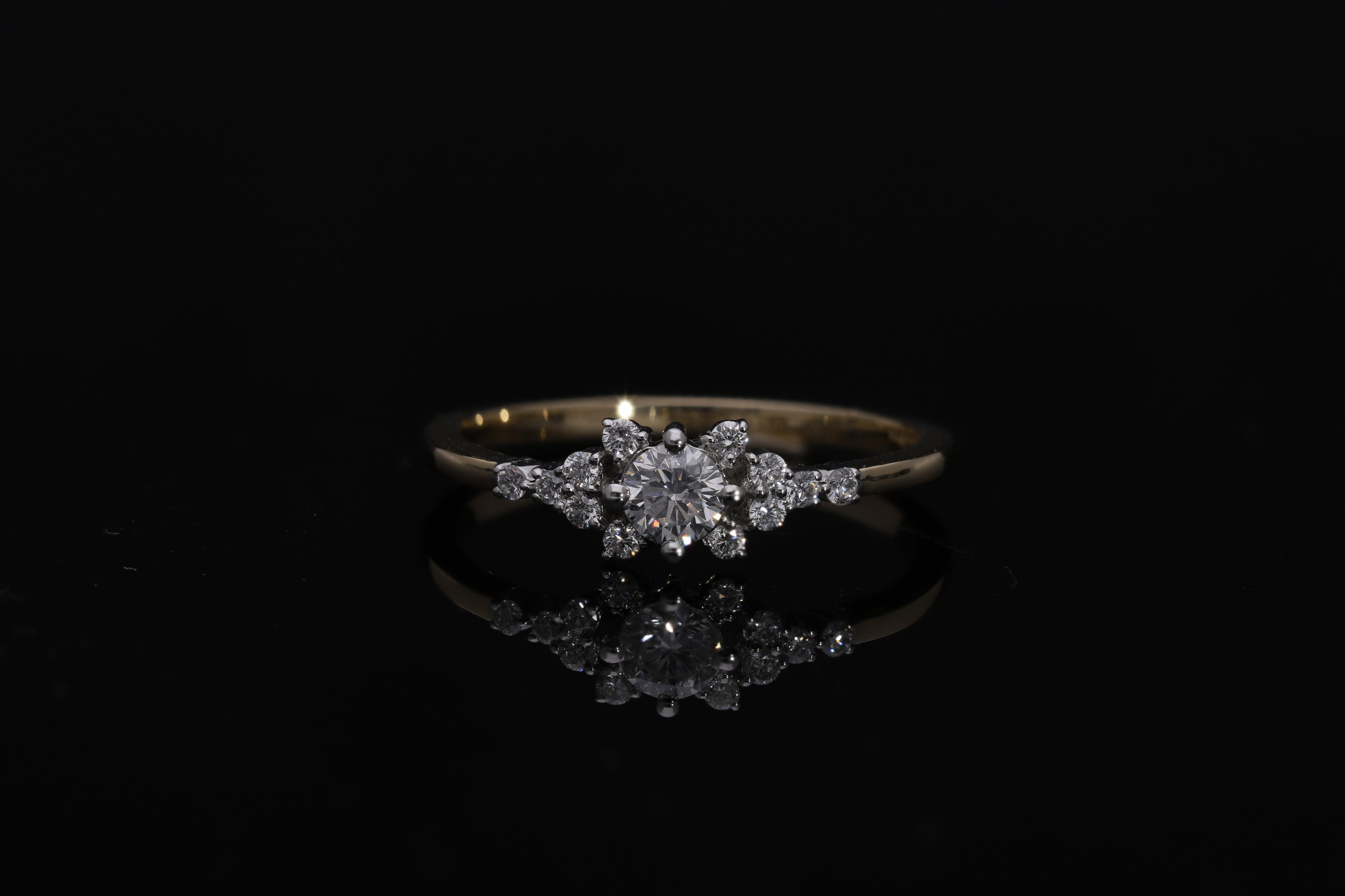 round brilliant cut lab diamond fashion ring band