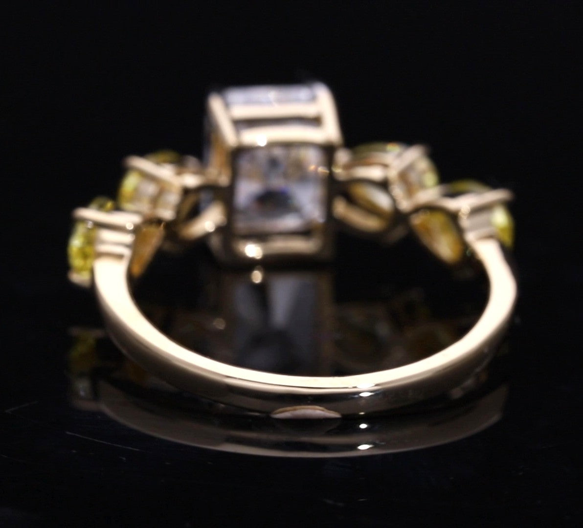 2.55 Carat Radiant Cut and Pink Pear Lab-Grown Diamond Engagement Ring