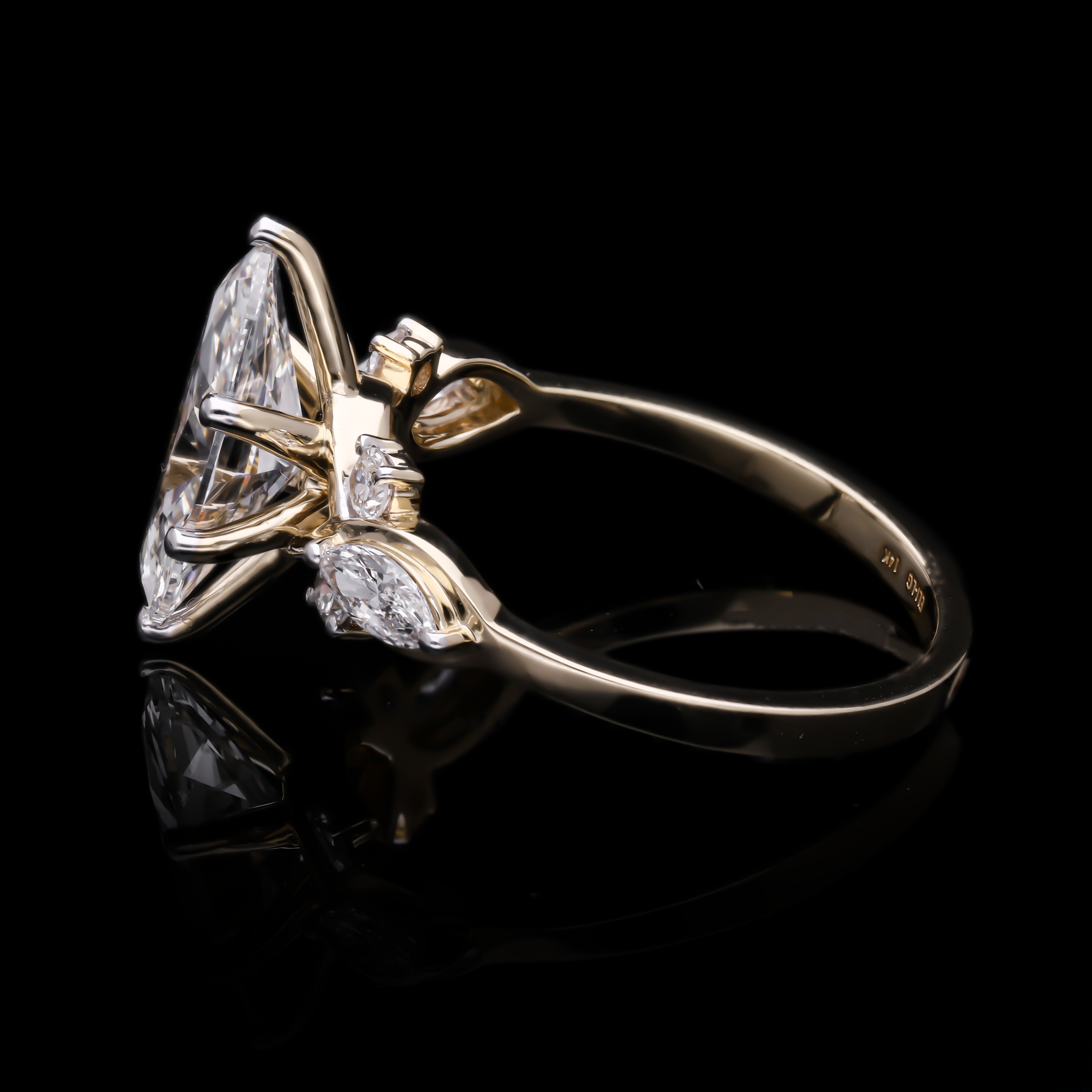 Marquise Cut Lab-Grown Diamond "Botanical Vine" Engagement Ring