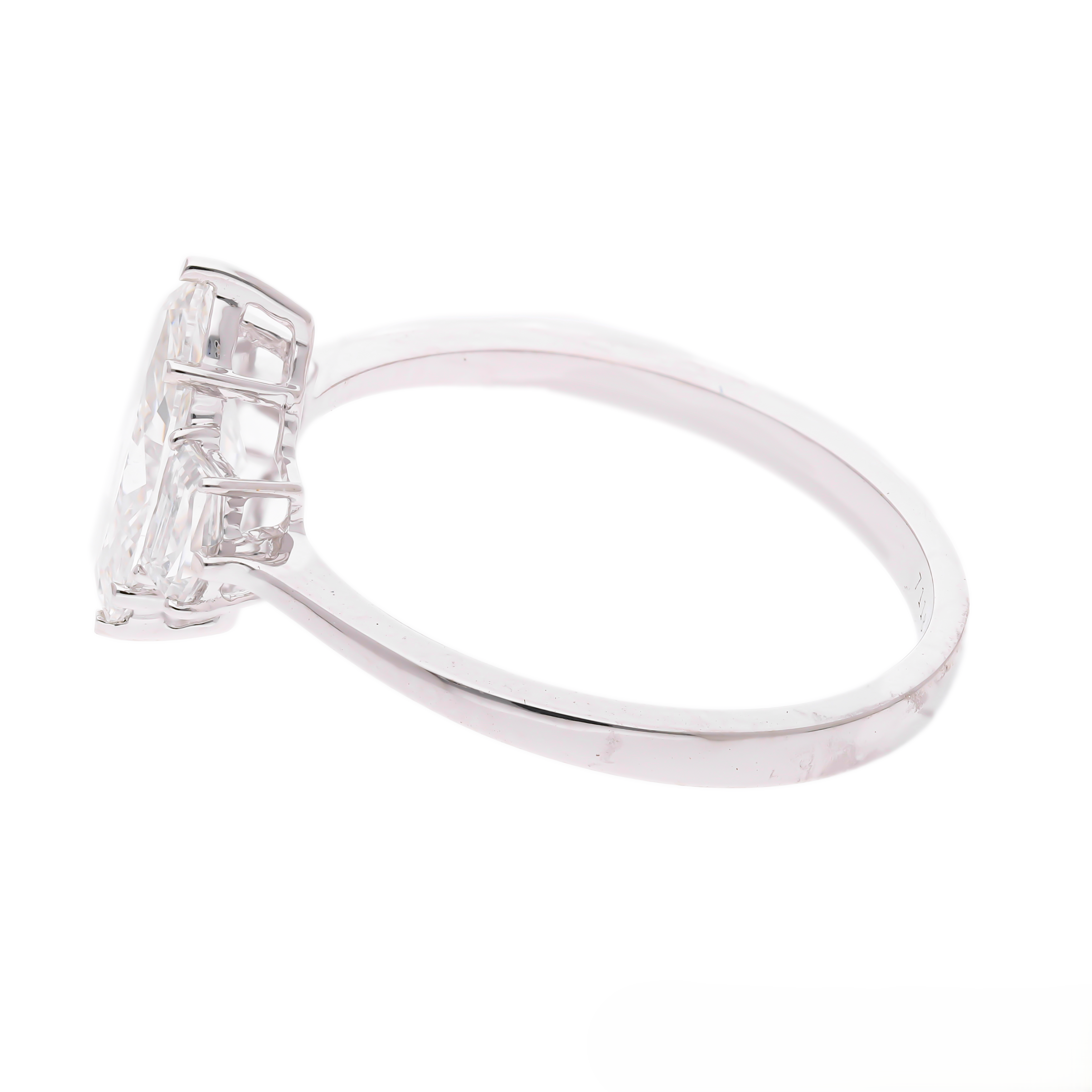 Marquise Cut and Cadillac Cut Lab-Grown Diamond Three-Stone Engagement Ring